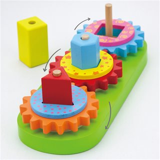 Viga Toys - Stacking Geometrics Blocks with Gears